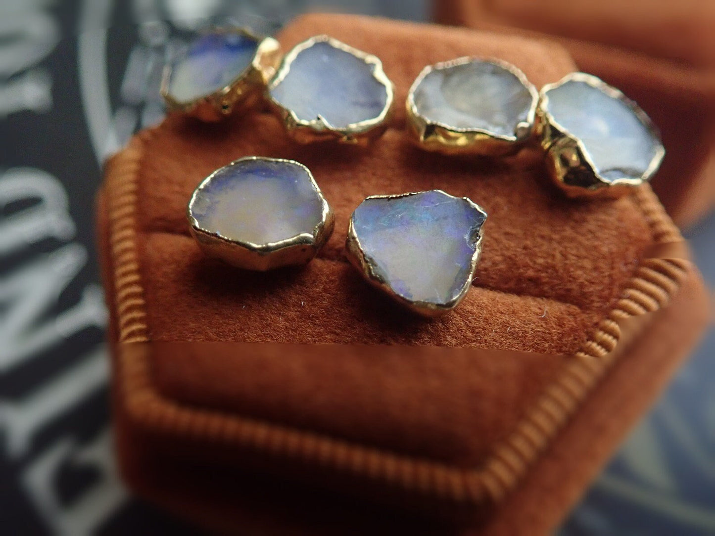 Clear Fire Opal Stud Earrings, October Birthstone Earrings, Opal Jewelry Gift