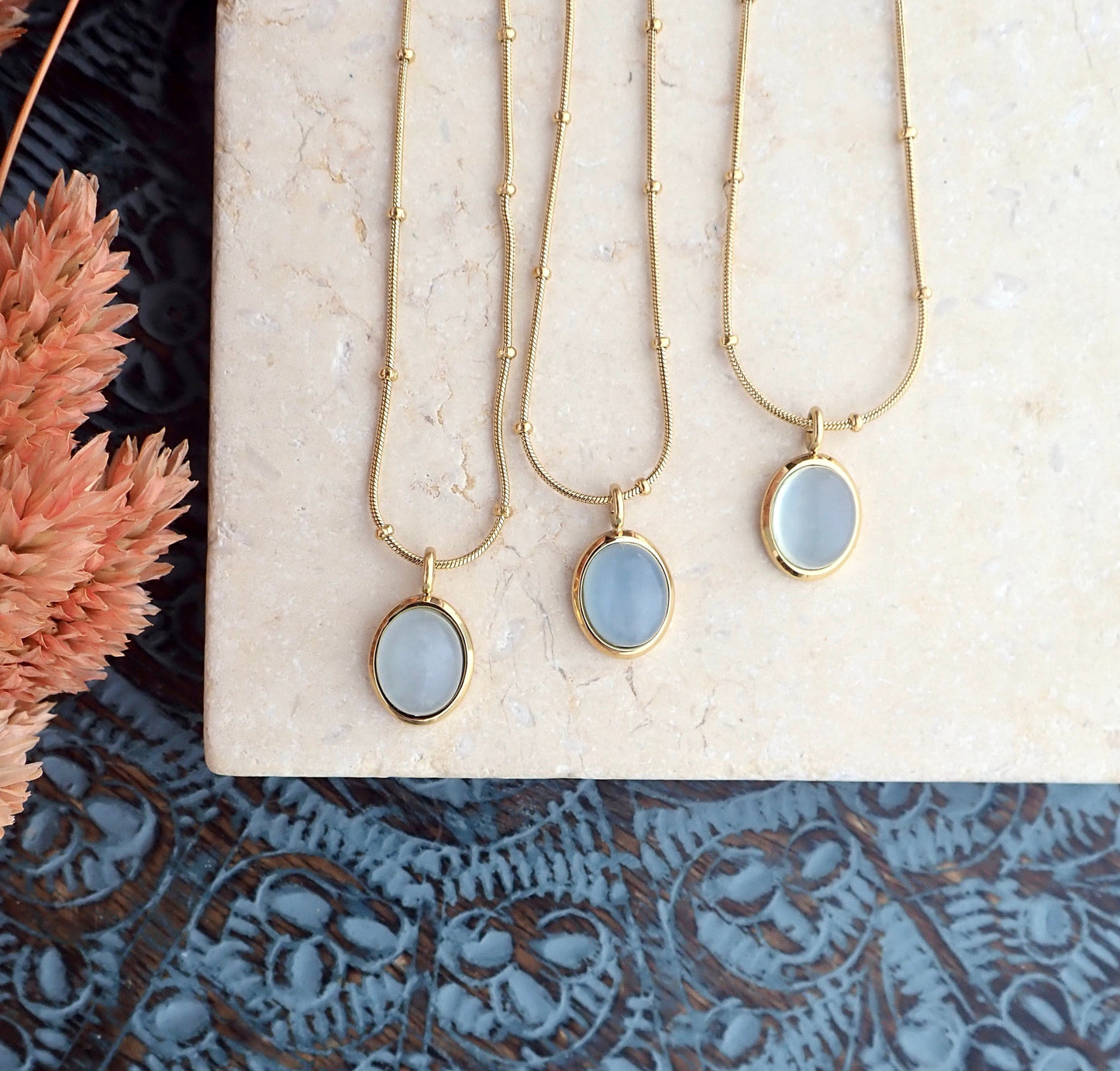 Waterproof Gemstone Necklace, Aquamarine Crystal Pendant Necklace, Aquamarine Jewelry, Birthstone Jewelry Gift for Her, Bridal Jewelry