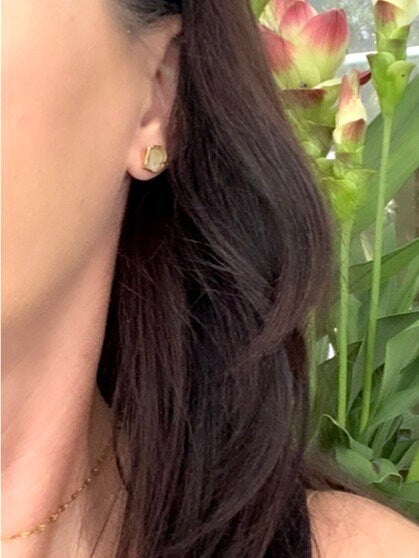 Raw Citrine Stud Earrings, Natural Citrine Post Earrings, Citrine Jewelry, November Birthstone, Crystal Stud Earrings, Raw Gemstone Earrings