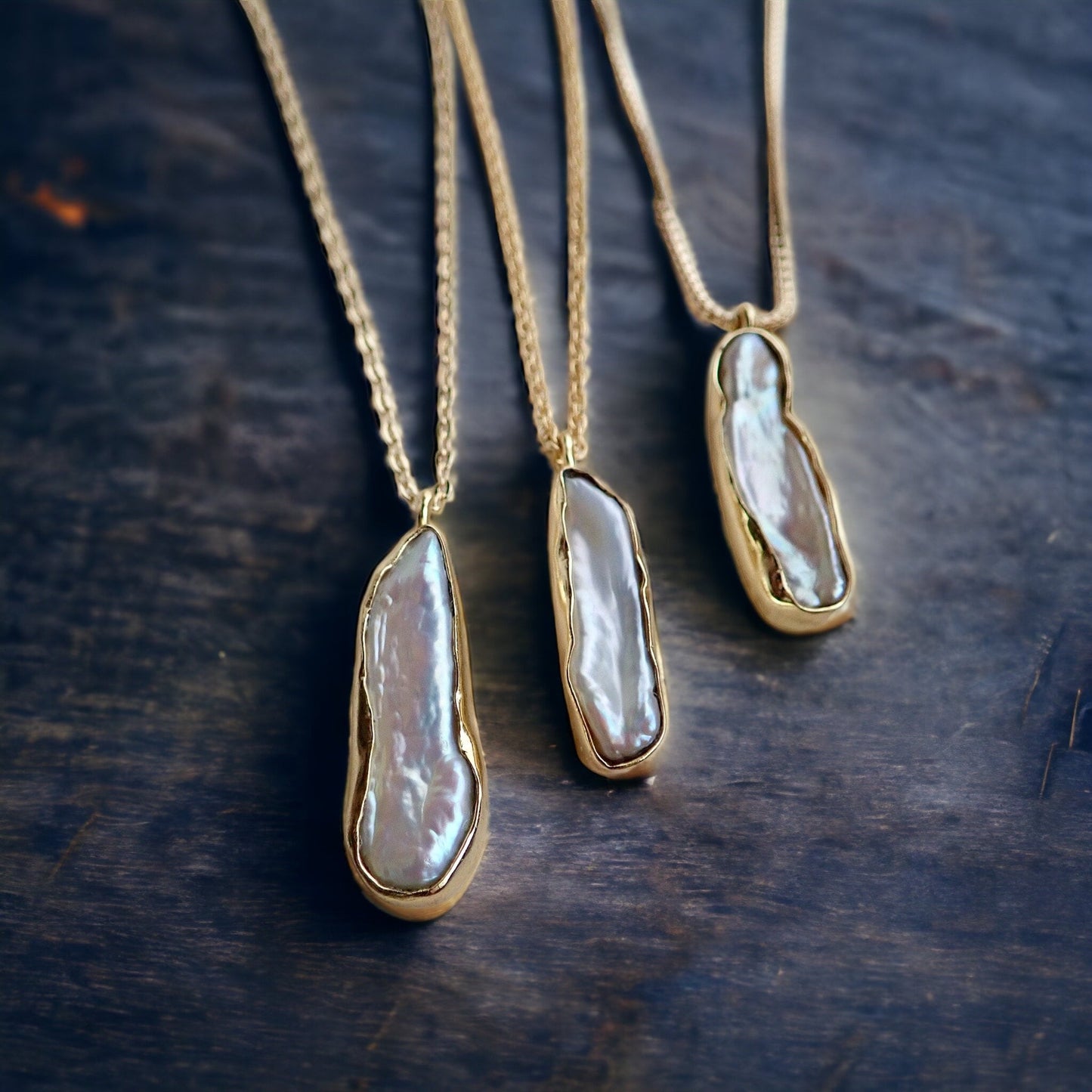 Baroque Pearl Pendant Necklace, Freshwater Pearl Necklace, June Birthstone ,Pearl Jewelry,Sister Best friend Gift,Dainty Gold Chain Necklace