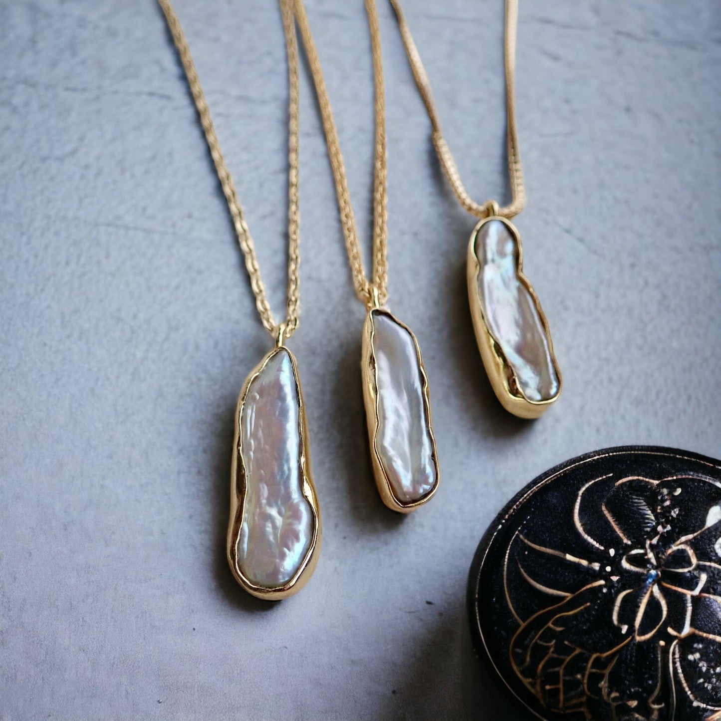 Baroque Pearl Pendant Necklace, Freshwater Pearl Necklace, June Birthstone ,Pearl Jewelry,Sister Best friend Gift,Dainty Gold Chain Necklace