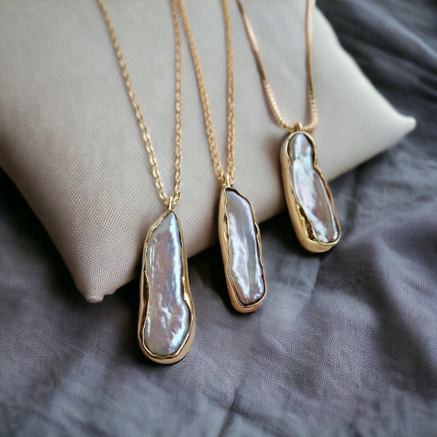 Baroque Pearl Pendant Necklace, Freshwater Pearl Necklace, June Birthstone ,Pearl Jewelry,Sister Best friend Gift,Dainty Gold Chain Necklace