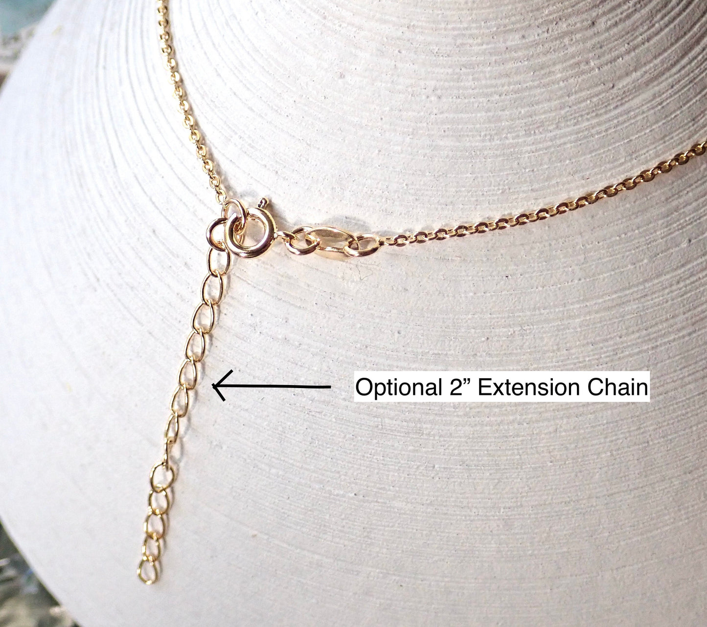 Moss Agate Necklace - Hexagon Cut Gemstone -18K Gold Filled Chain