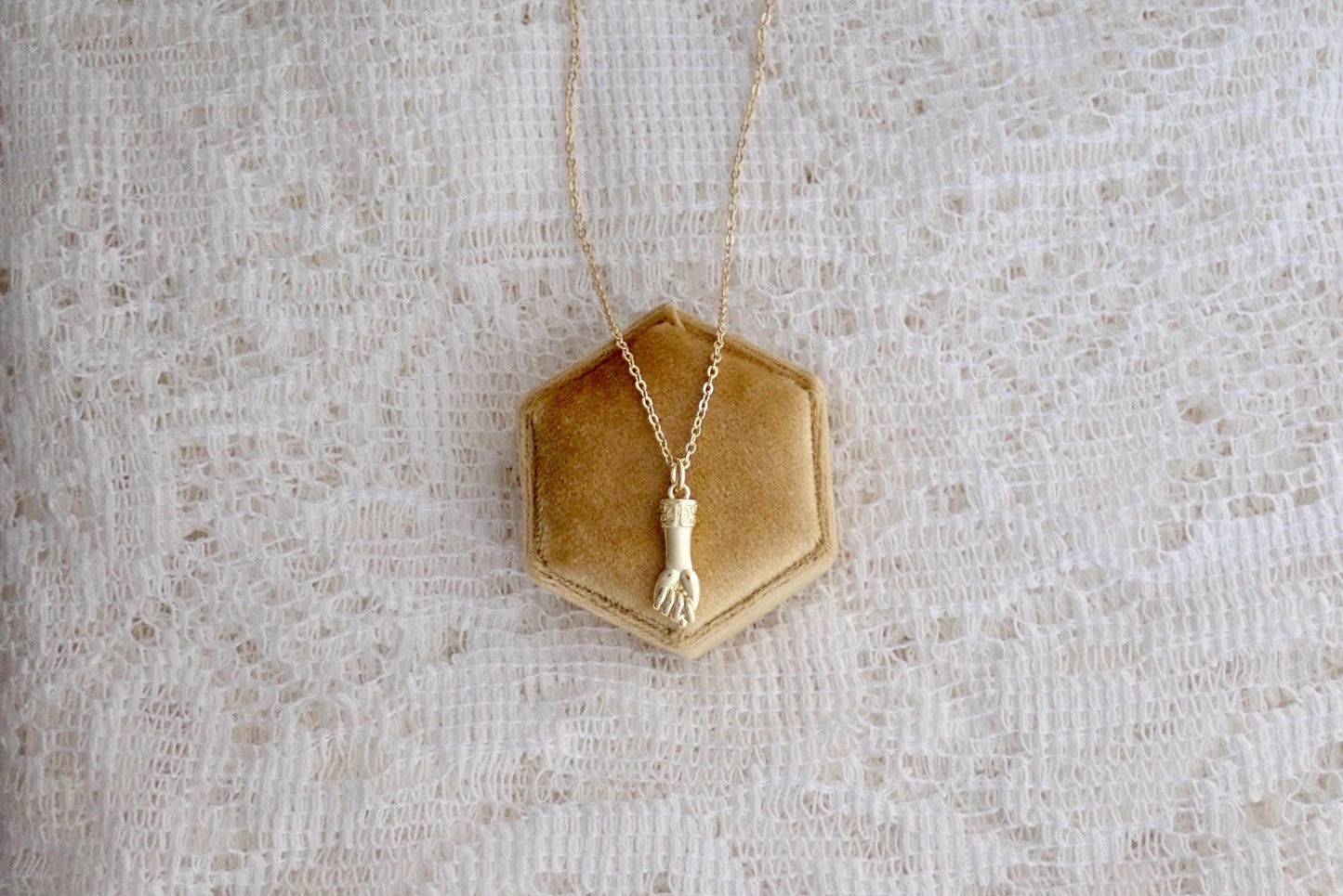Dainty Mano Figa Hand Pendant Necklace – 14k Gold Filled Protection Charm on 18k Gold Fill Chaintection Necklace, Dainty Layering Necklace, Gift for Her