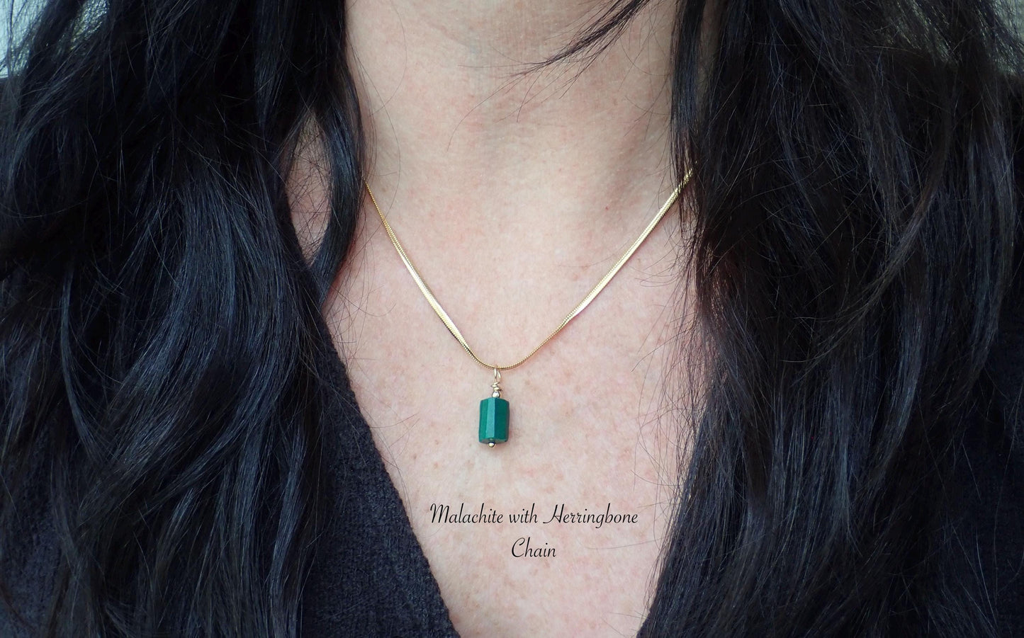 Dainty Gemstone Necklace • Natural Barrel Stone Pendant • 18K Gold Filled Chain Options • Minimalist Layering Necklace • Birthstone Gift for Her