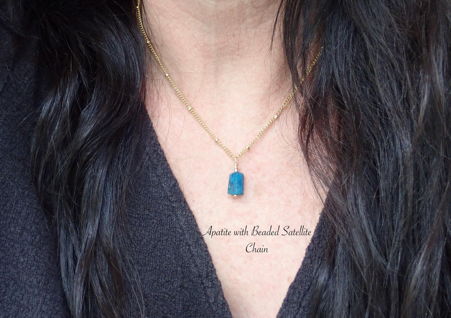 Dainty Gemstone Necklace • Natural Barrel Stone Pendant • 18K Gold Filled Chain Options • Minimalist Layering Necklace • Birthstone Gift for Her