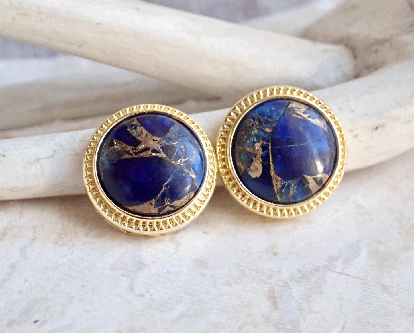 Large Peridot Stud Earrings, Mojave Gemstone Earrings, Statement Studs, August Birthstone Gift, Boho Gemstone Jewelry, Gift for Her