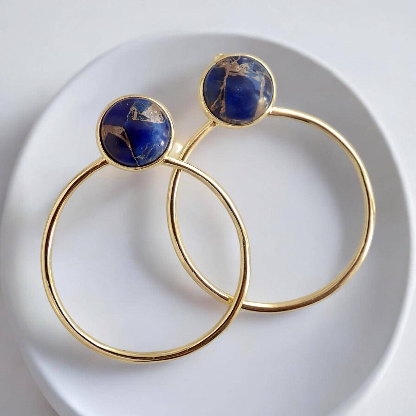 Peridot Hoop Earrings, Mojave Earrings Gold, August Birthstone Gift, Gemstone Hoops, Jade Earrings, Boho Gemstone Jewelry,Medium Gold Hoops