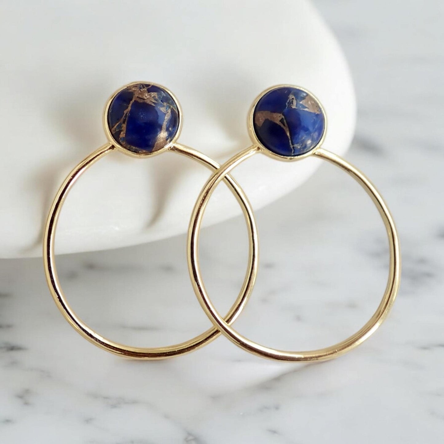 Peridot Hoop Earrings, Mojave Earrings Gold, August Birthstone Gift, Gemstone Hoops, Jade Earrings, Boho Gemstone Jewelry,Medium Gold Hoops