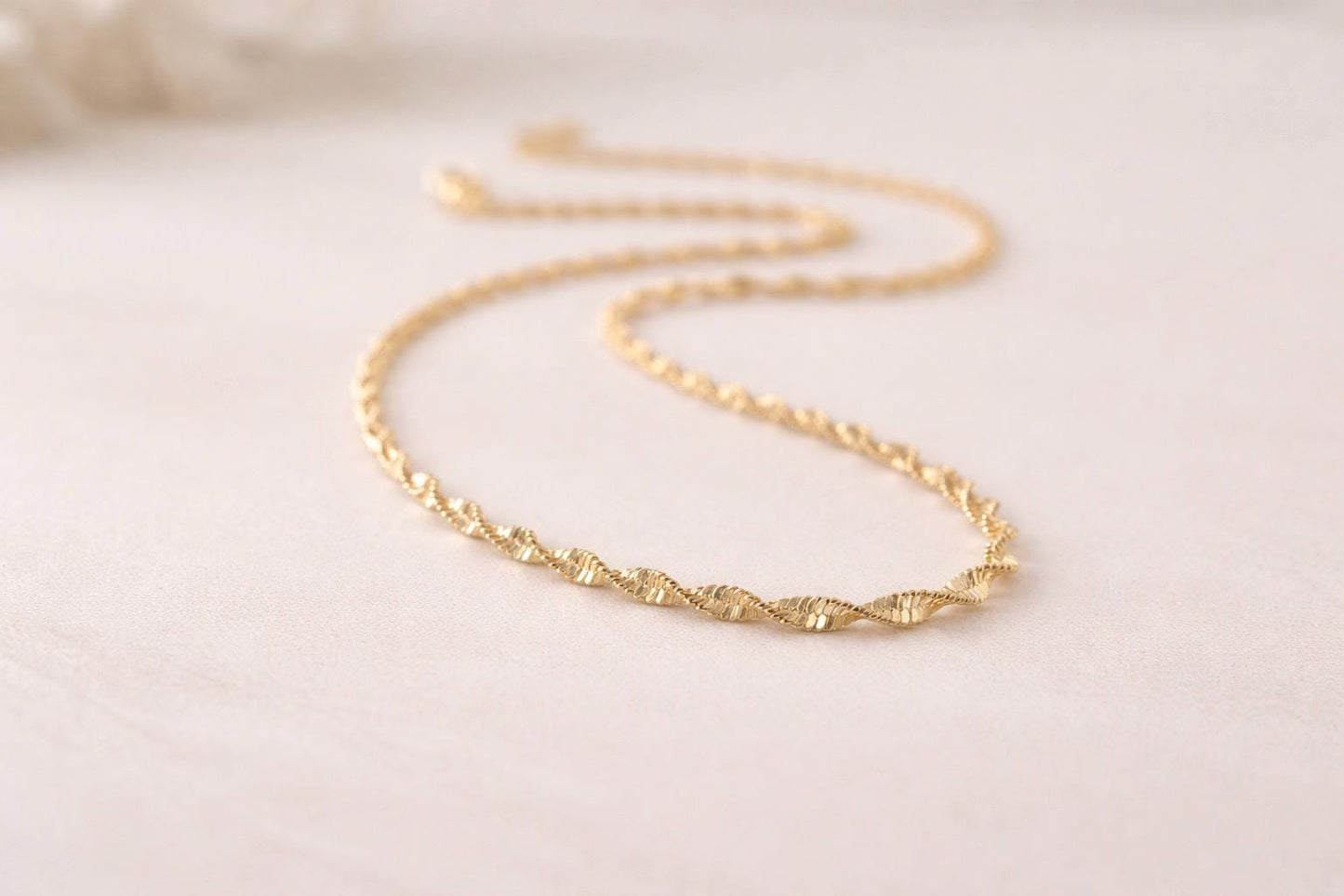 Everyday Gold Chain Necklace | 18k Gold Fill Twisted Rope Chain