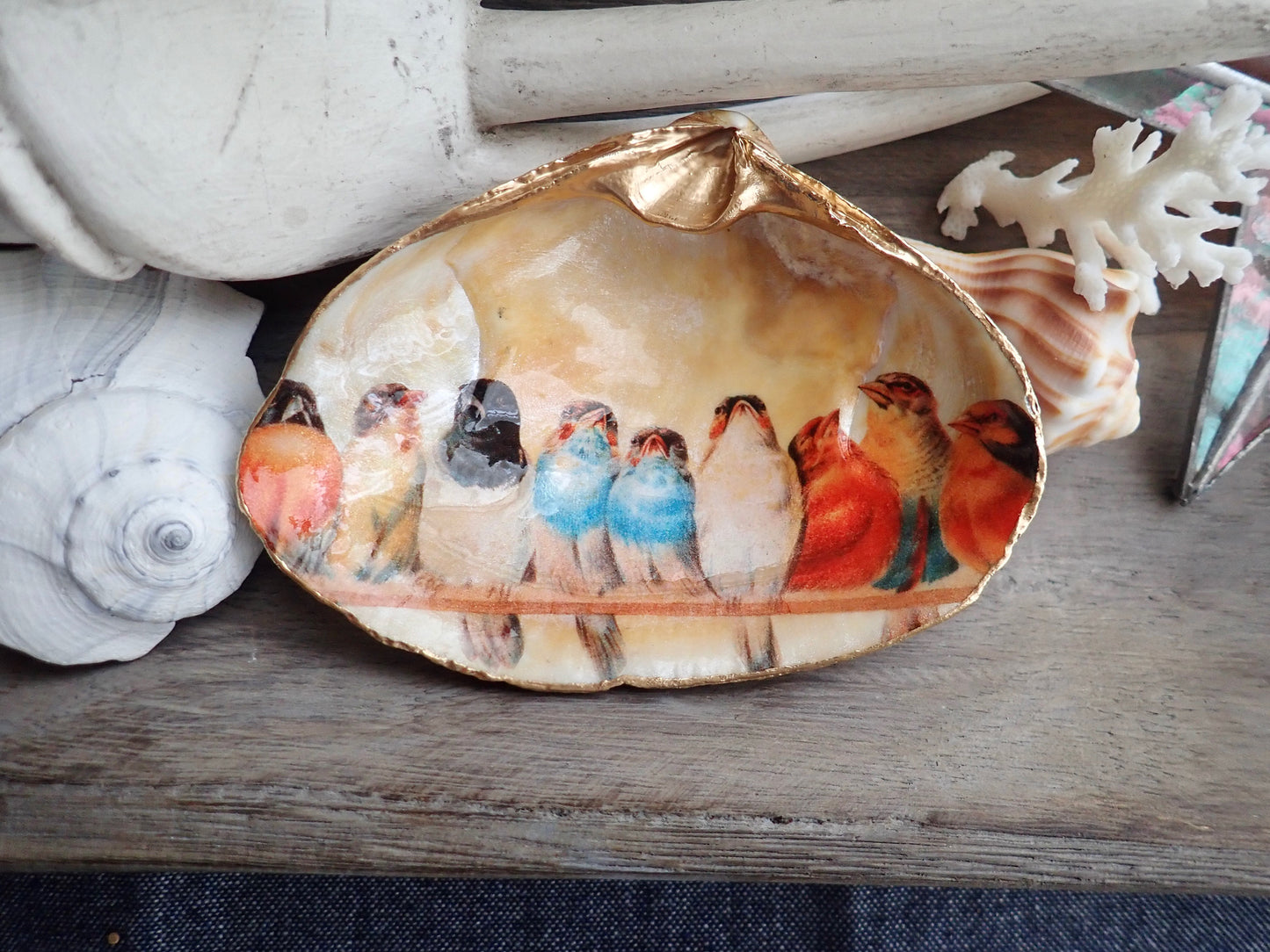 Birds on a Fence Ring Dish