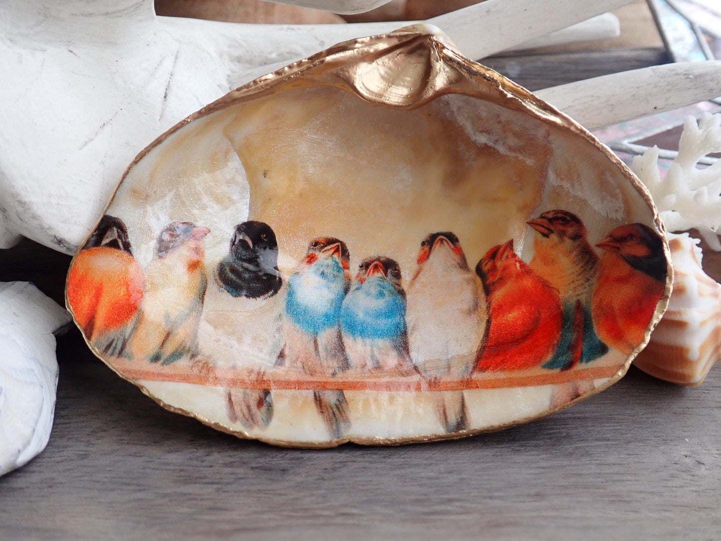 Birds on a Fence Ring Dish