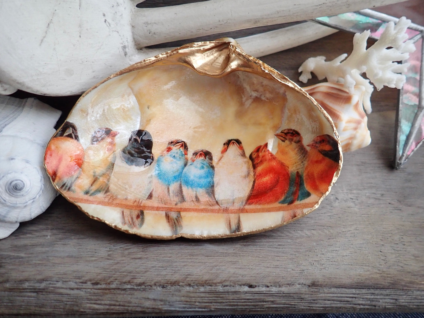 Birds on a Fence Ring Dish