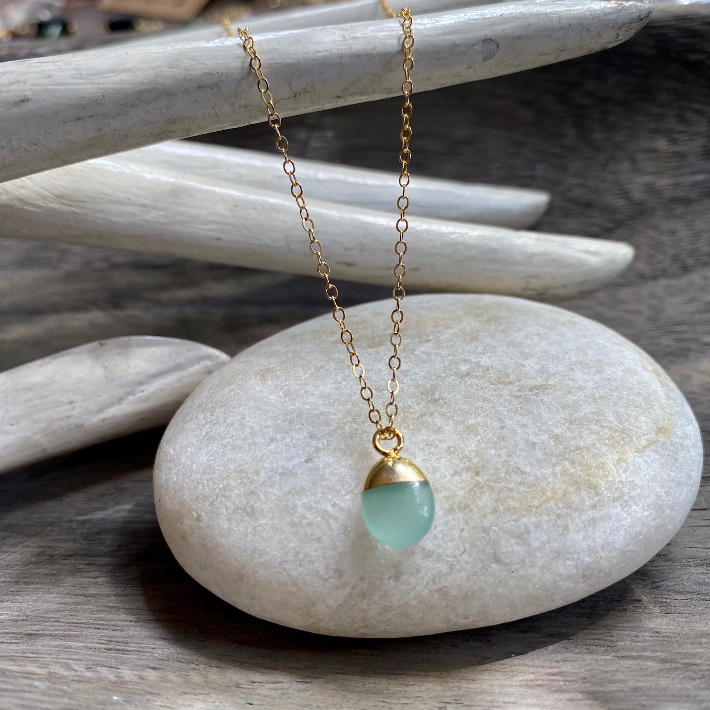 Aqua Calcedony Necklace