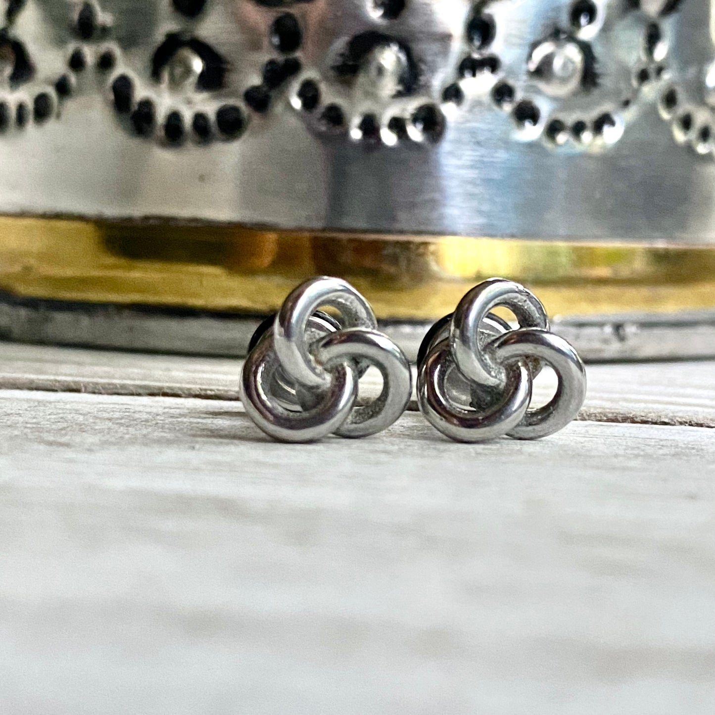 Silver Love Me Knot Earrings