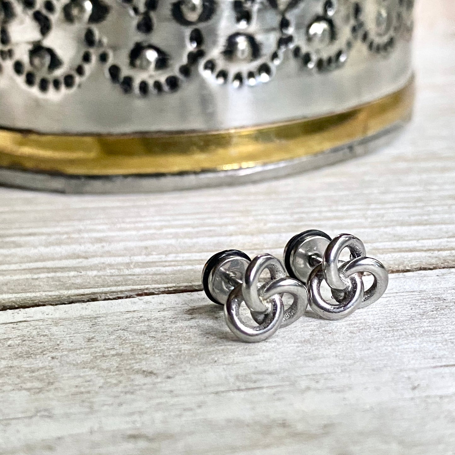Silver Love Me Knot Earrings