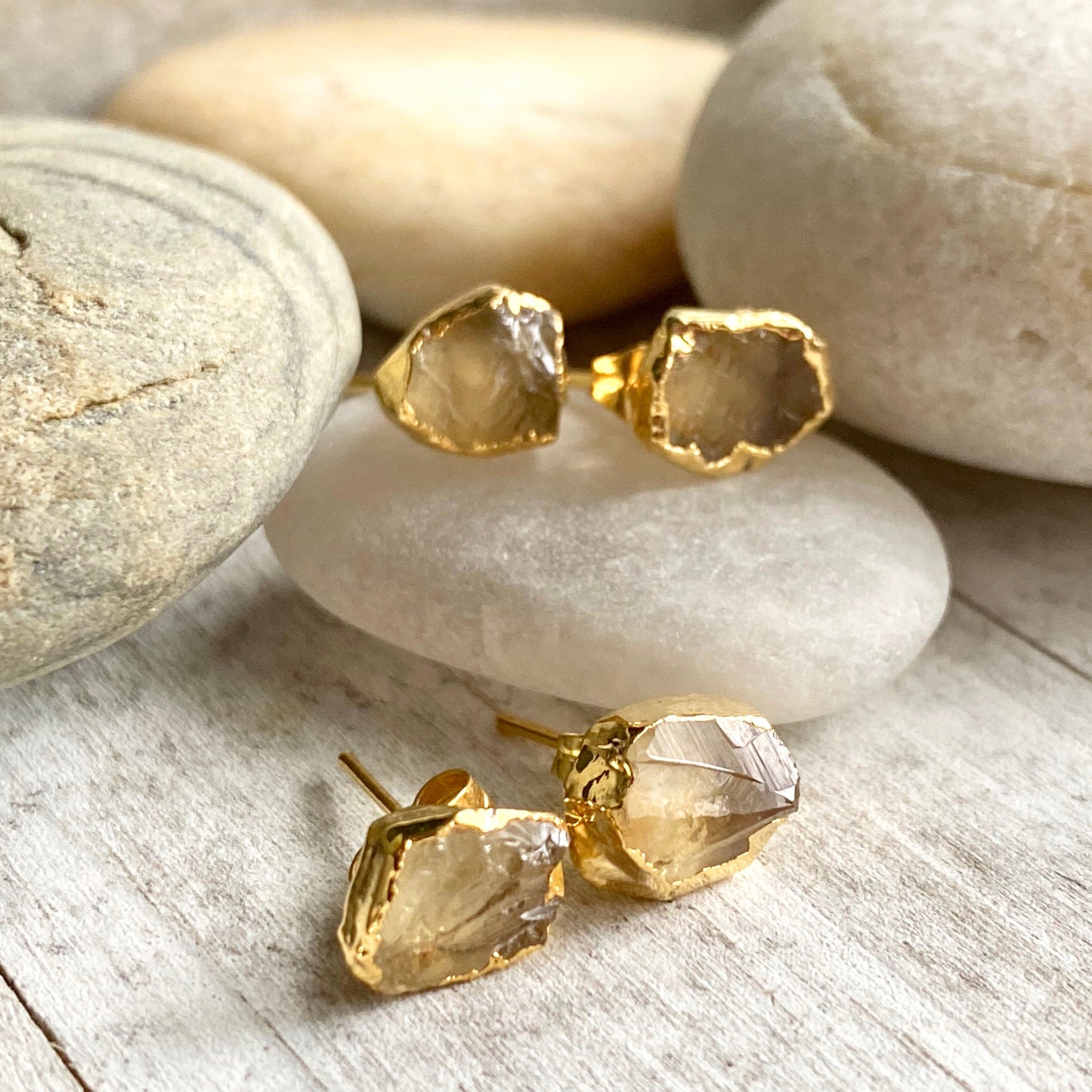 Jerez Citrine Studs