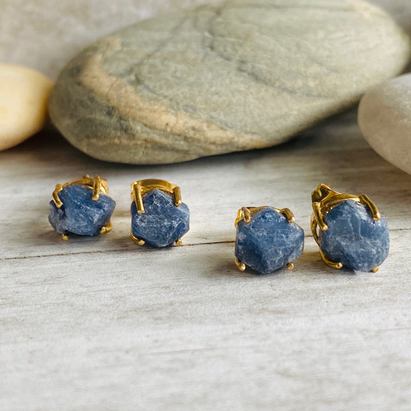 Stevey Sapphire Claw Studs