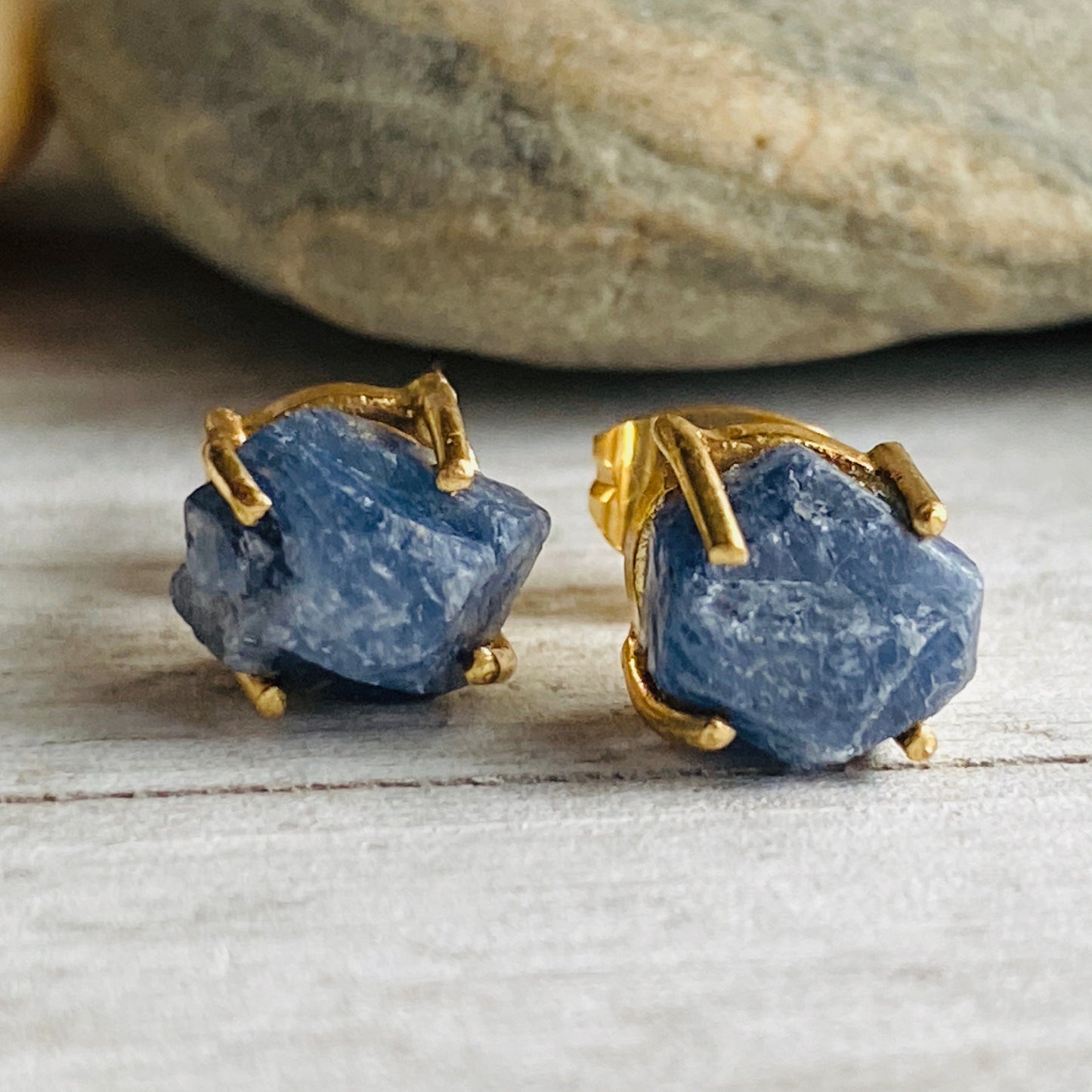Stevey Sapphire Claw Studs