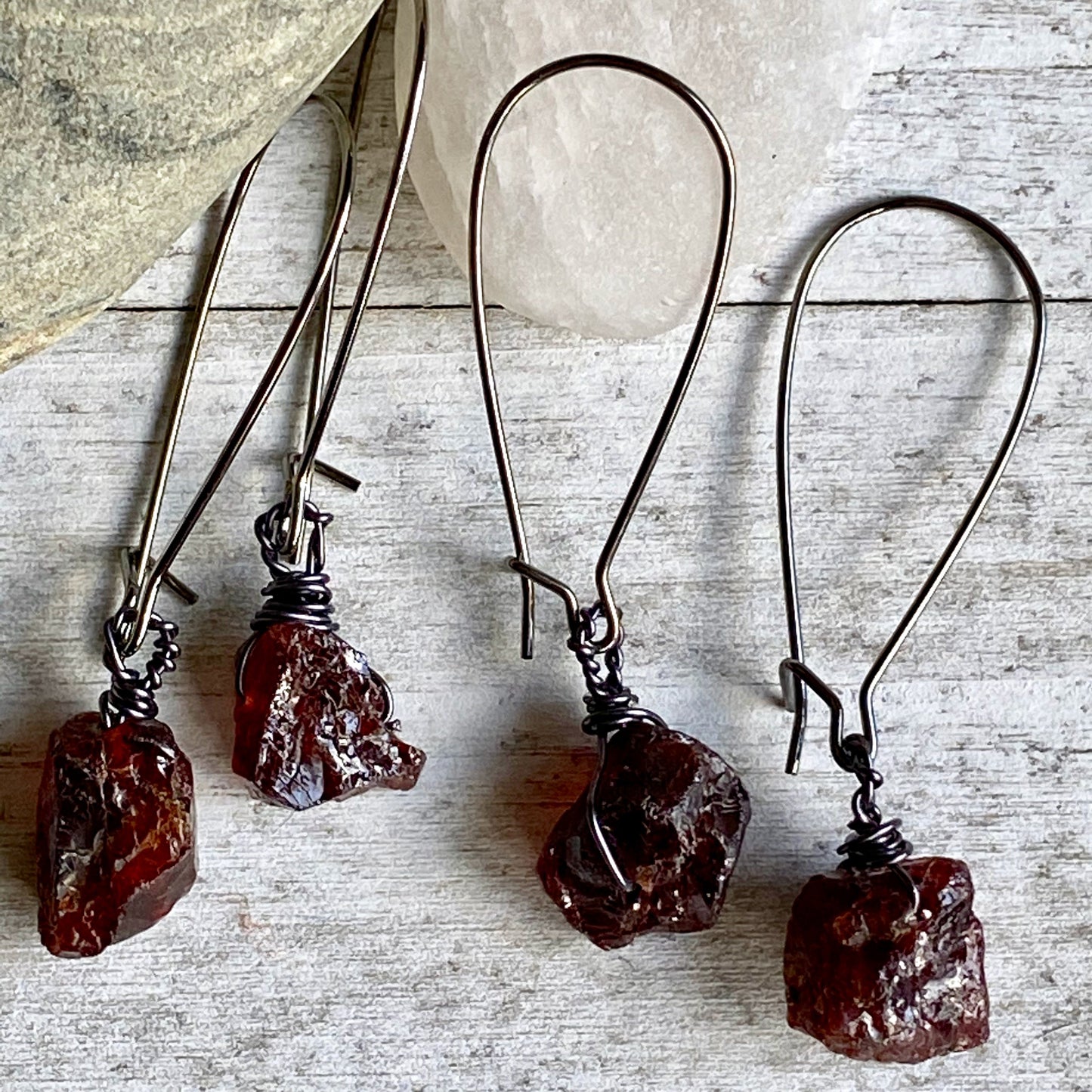 Mirabelle Garnet Dangle Earrings