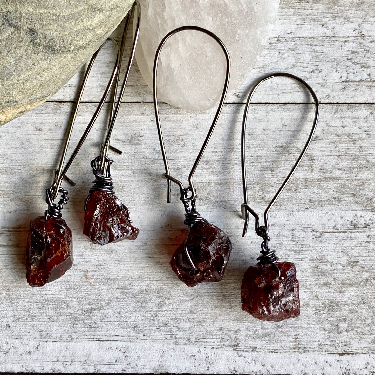 Mirabelle Garnet Dangle Earrings