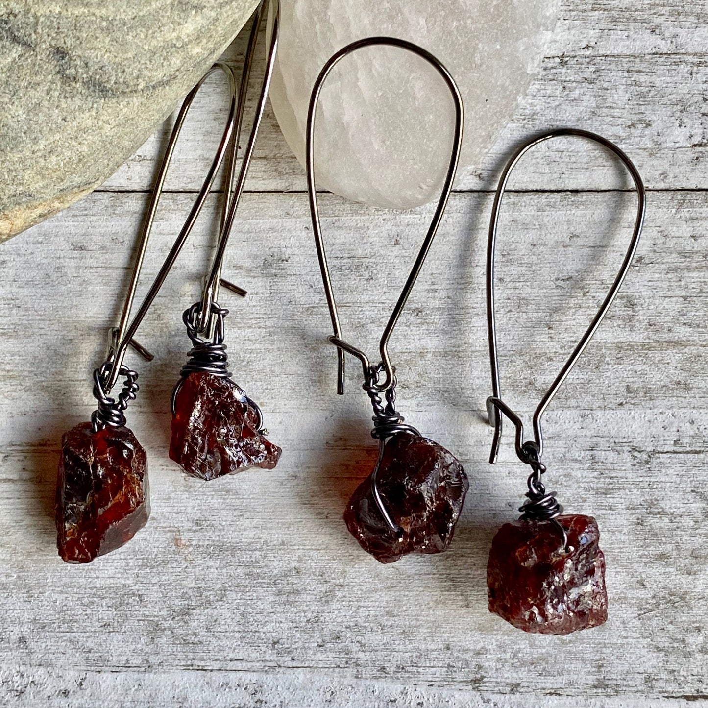 Mirabelle Garnet Dangle Earrings