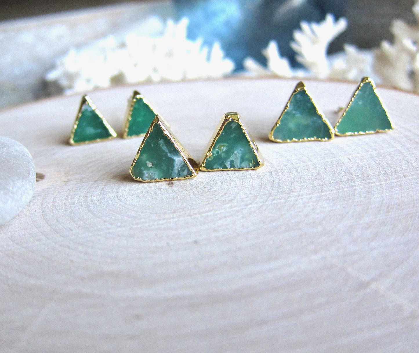 Criterion Chrysoprase Stud Earrings