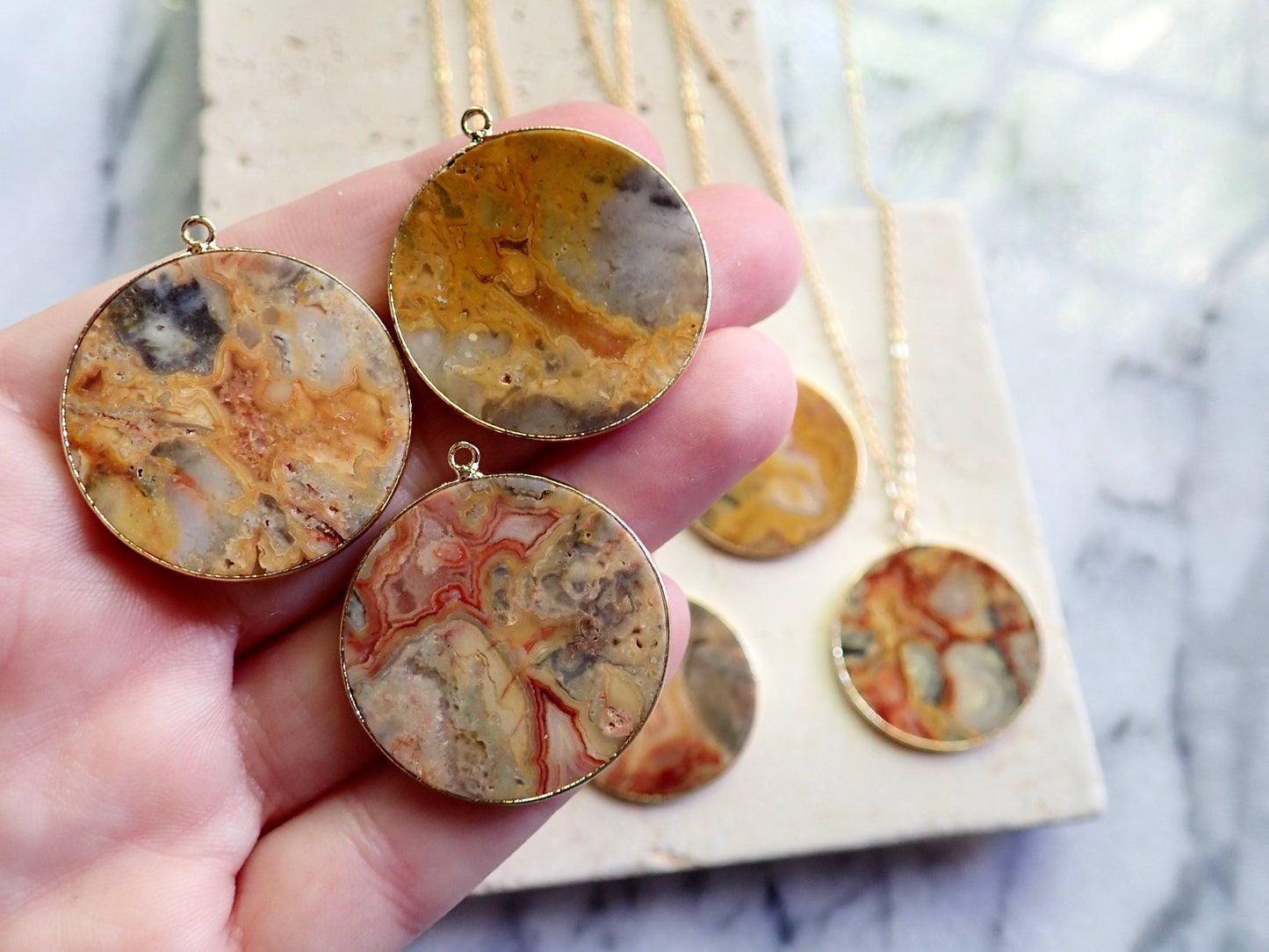 Crazy Lace Agate Necklace