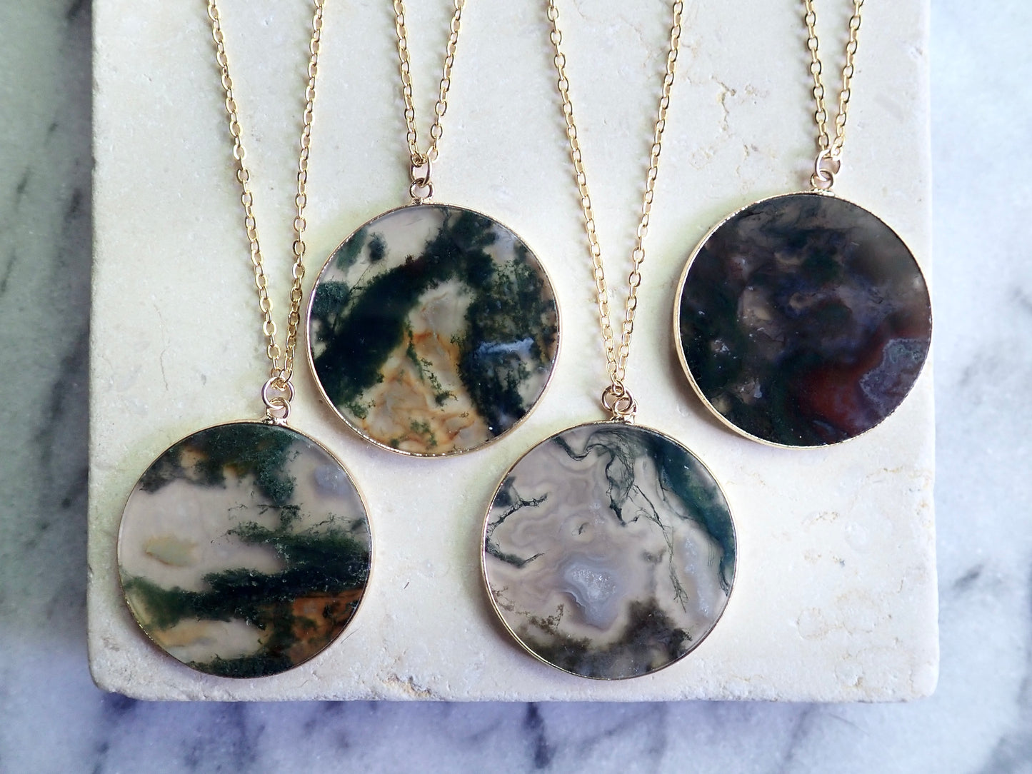 Waverly Moss Agate Necklace