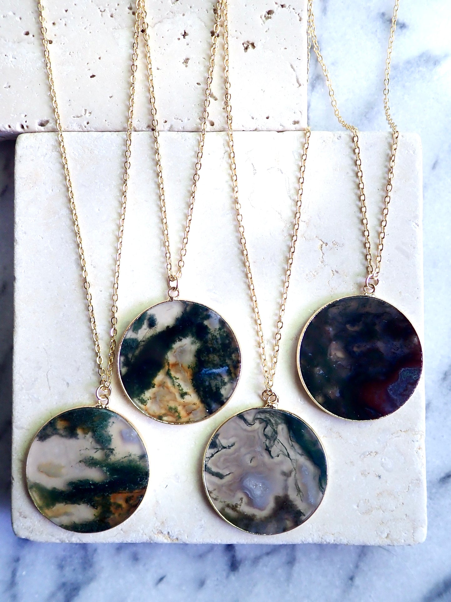 Waverly Moss Agate Necklace