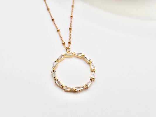 Eternia Crystal Circle Necklace