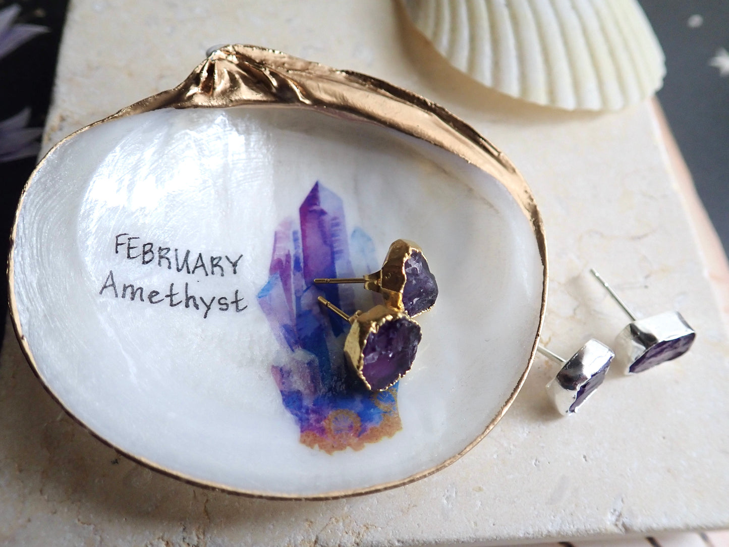 Amethyst Birthstone Ring Dish