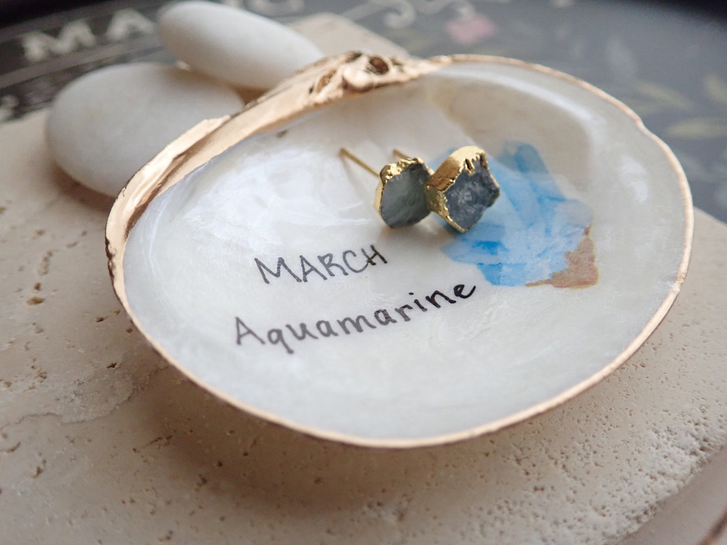 Aquamarine Birthstone Ring Dish