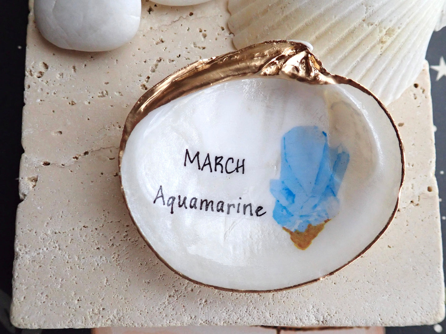 Aquamarine Birthstone Ring Dish