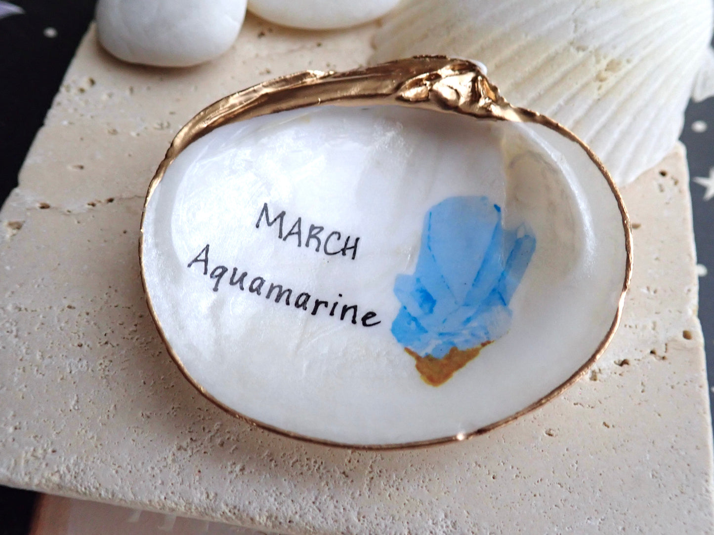 Aquamarine Birthstone Ring Dish
