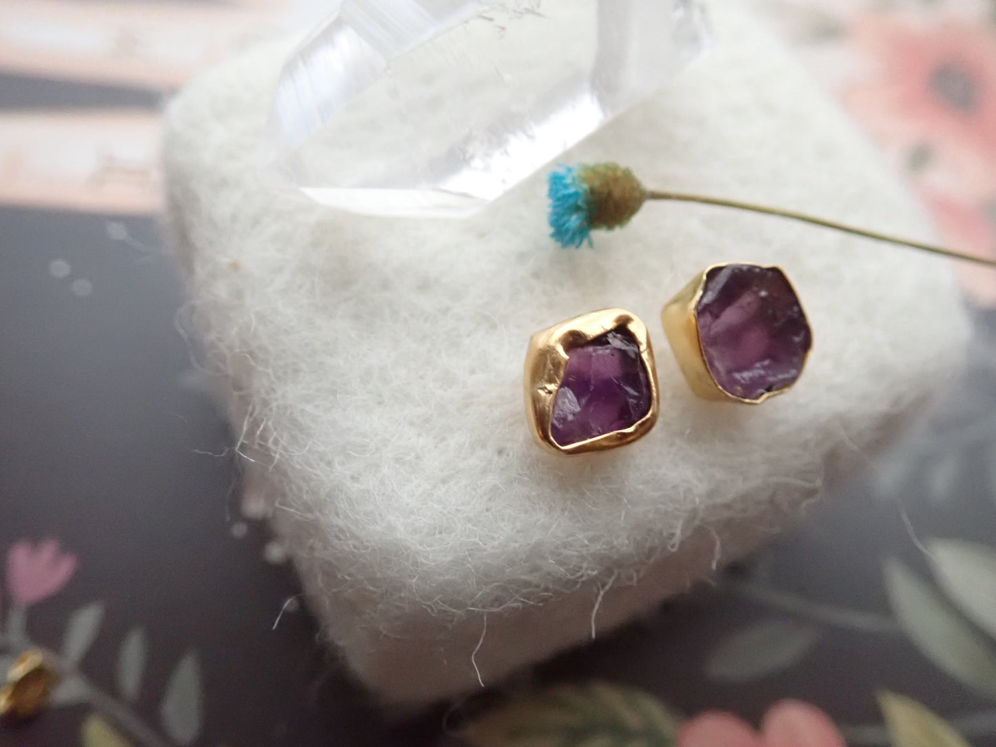 Andover Amethyst Studs