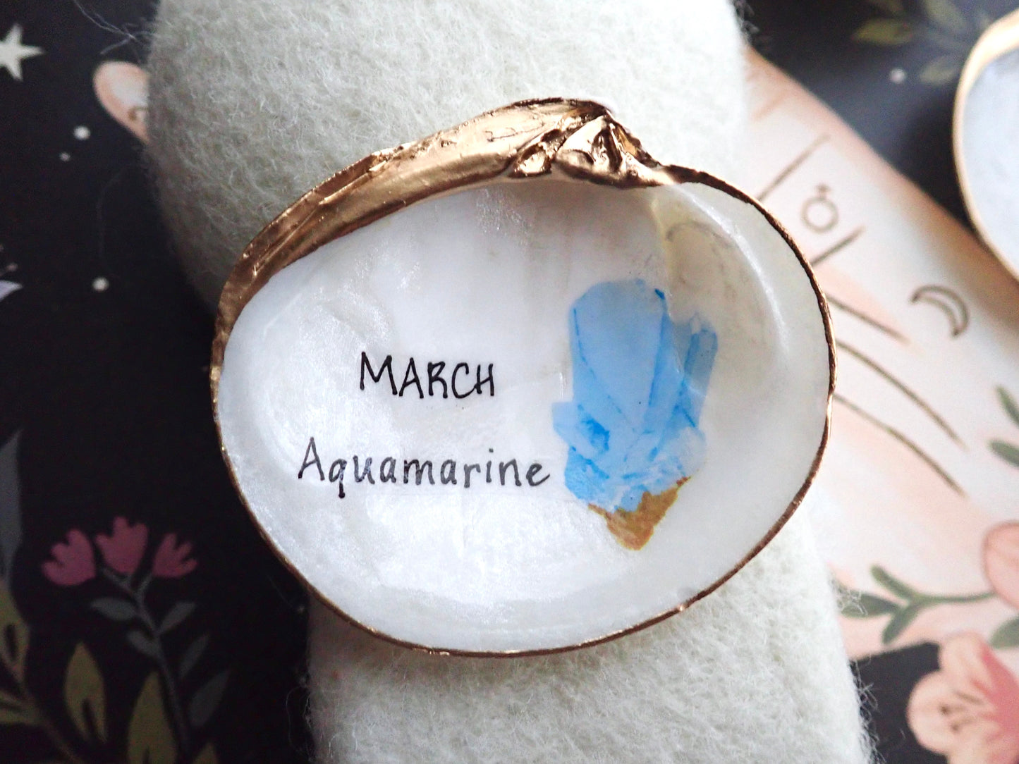 Aquamarine Birthstone Ring Dish