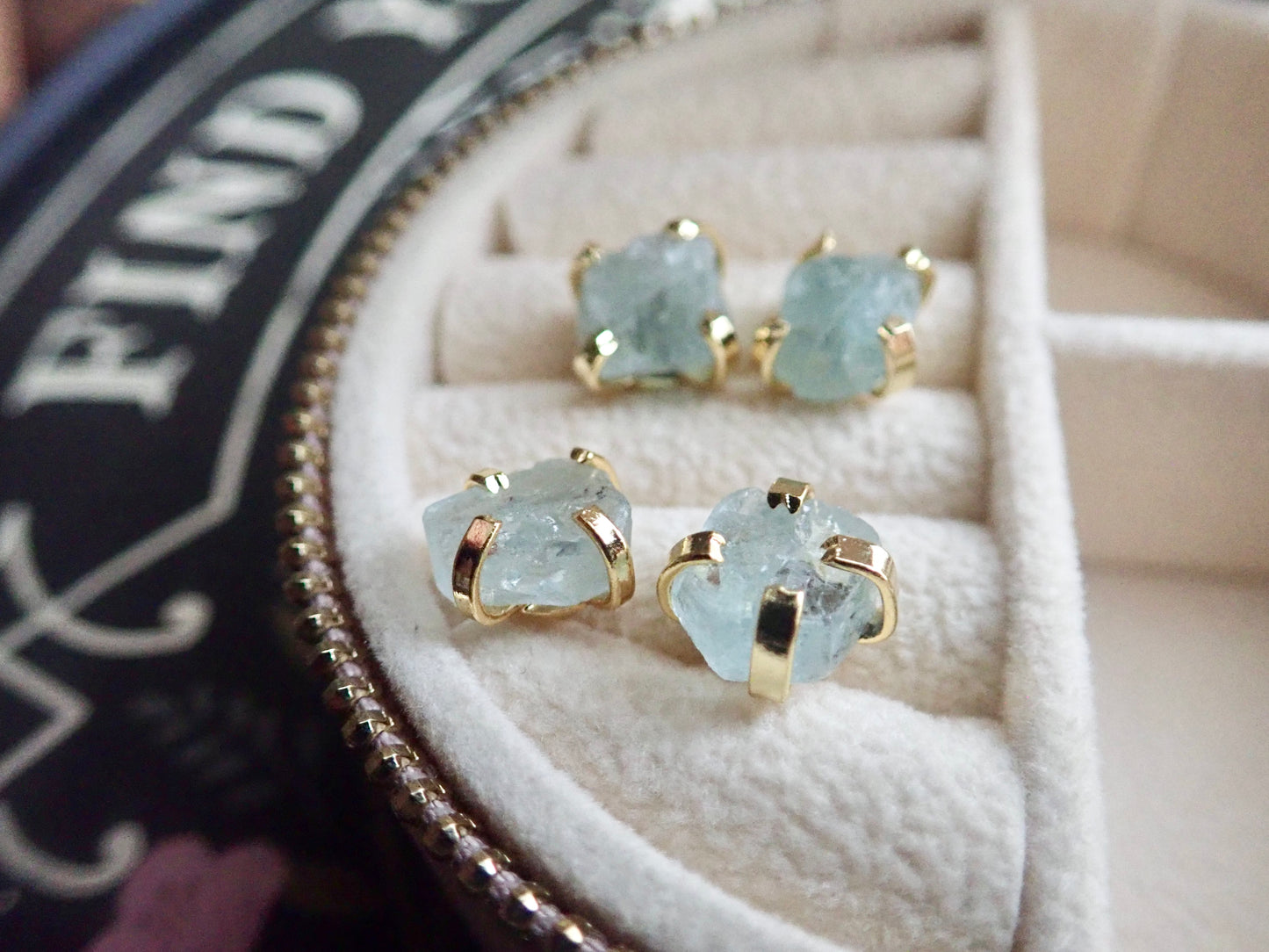 Abbi Aquamarine Birthstone Earrings