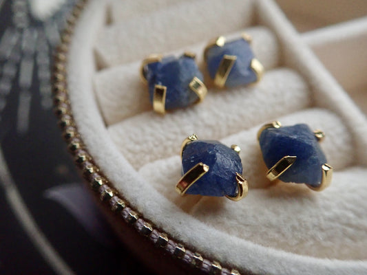 Stevey Sapphire Claw Studs