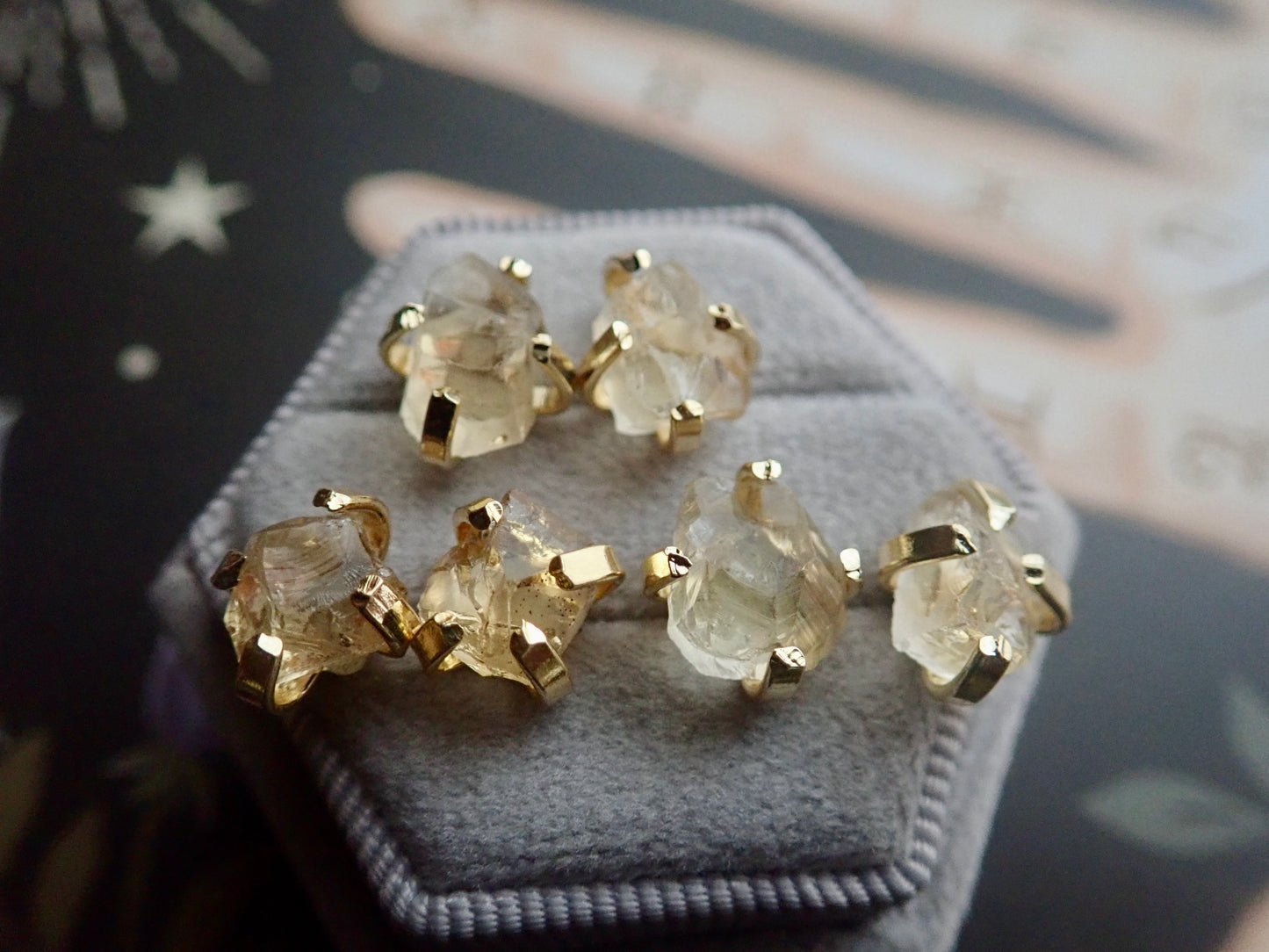 Congo Citrine Stud Earrings