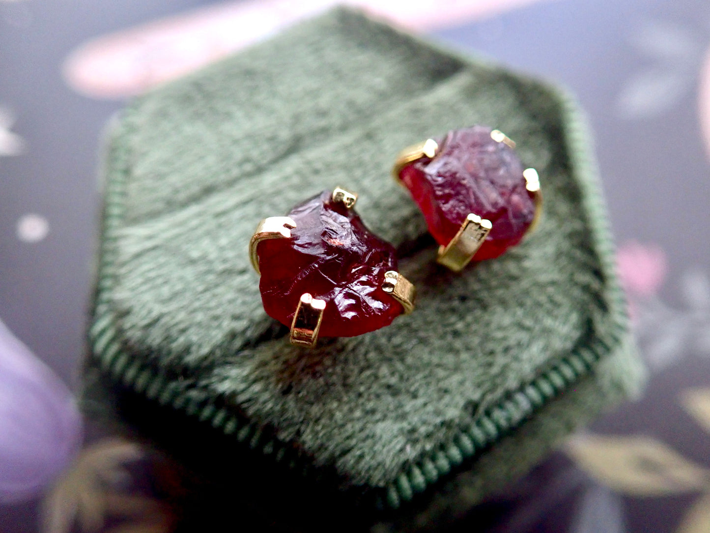 Galina Garnet Studs