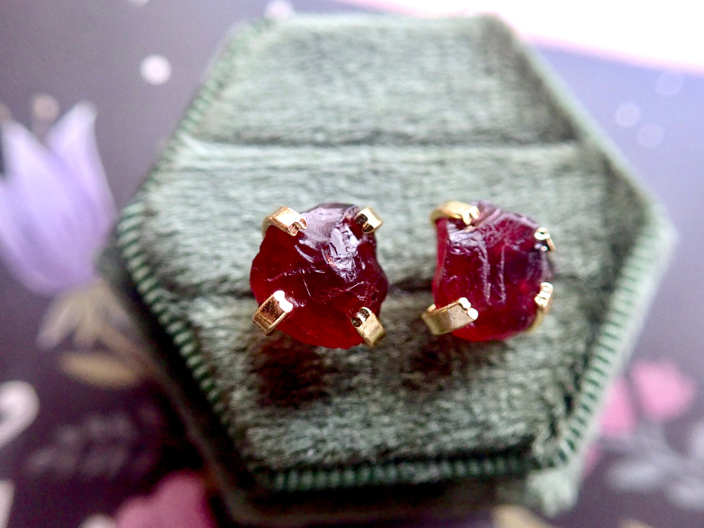 Galina Garnet Studs