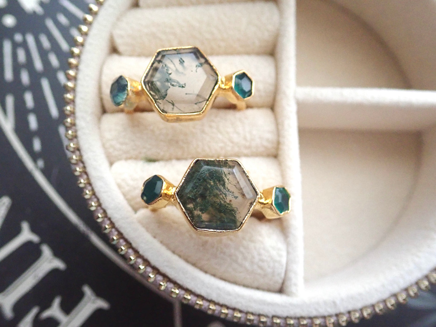 Mylos Moss Agate Ring