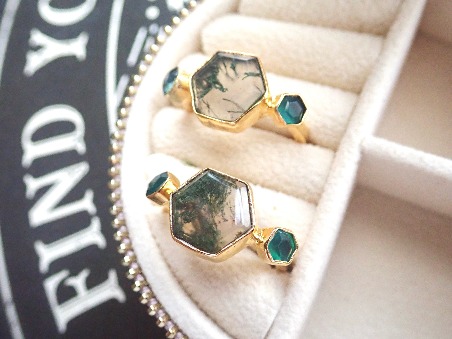 Mylos Moss Agate Ring