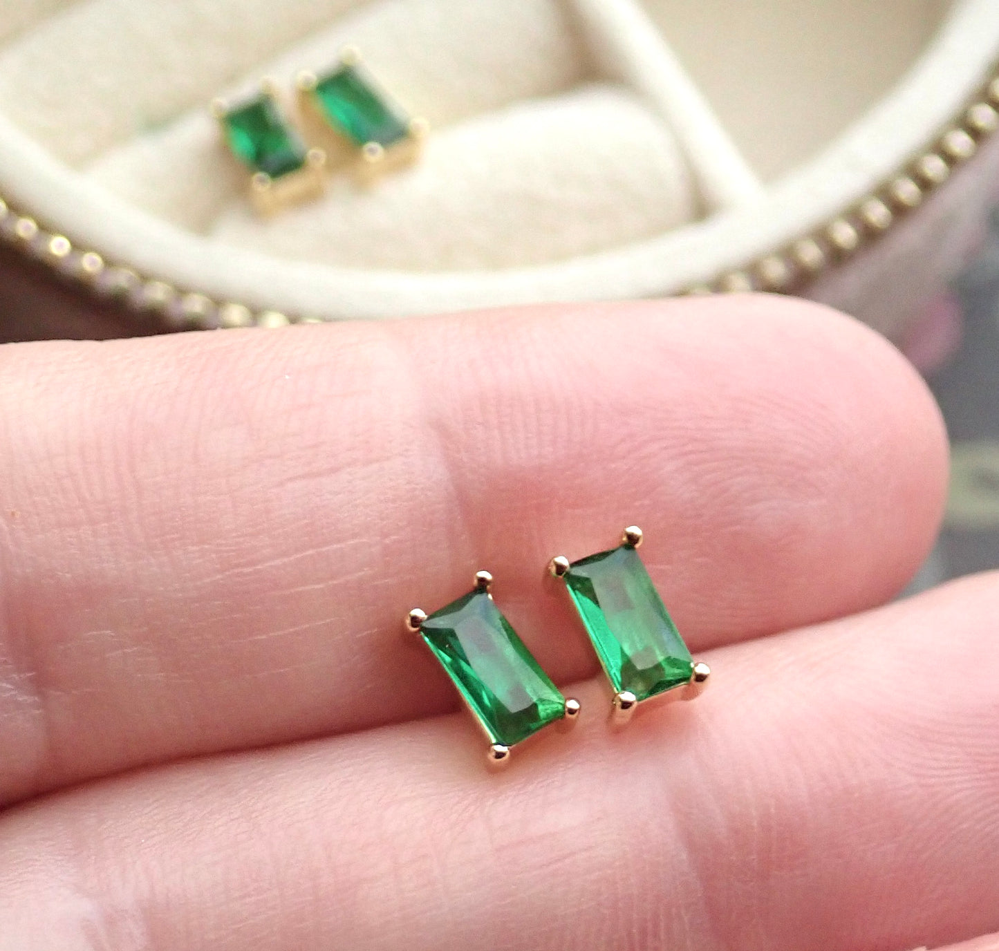 Petit Vert Stud Earrings