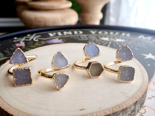 Delray Double Druzy Ring