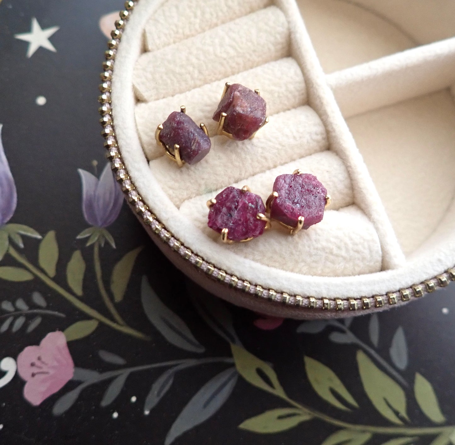 Rob Ruby Earrings