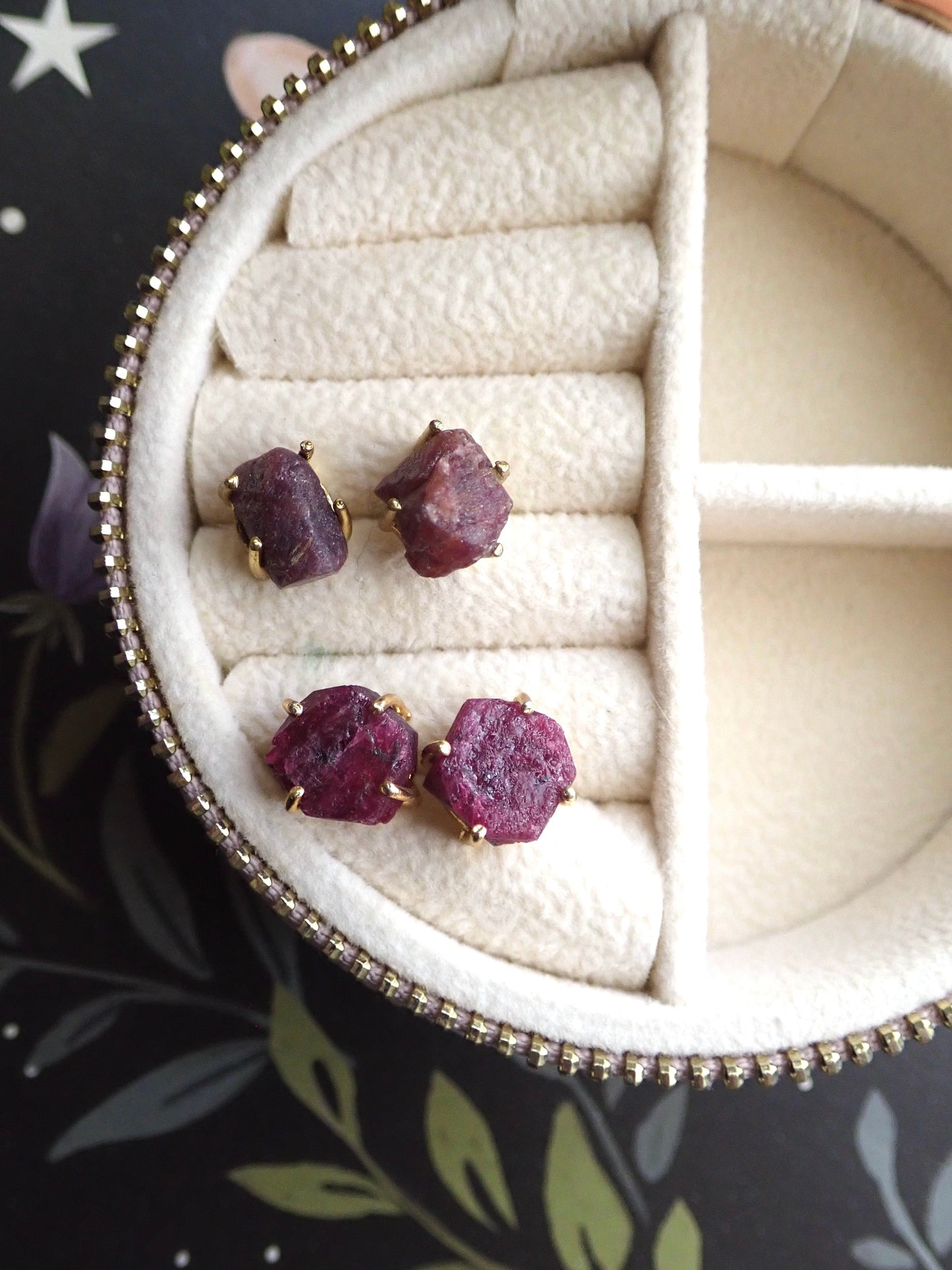Rob Ruby Earrings