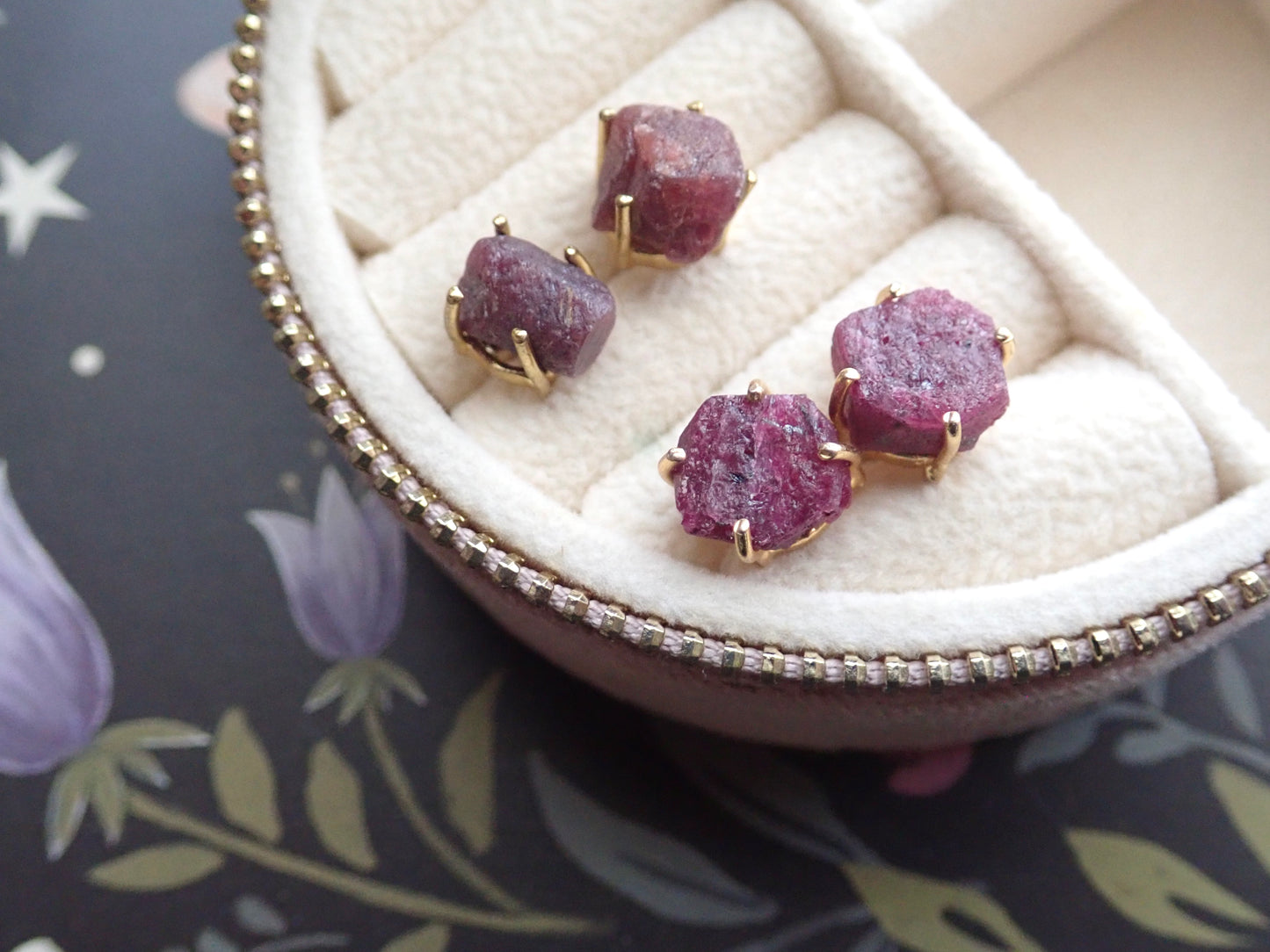 Rob Ruby Earrings