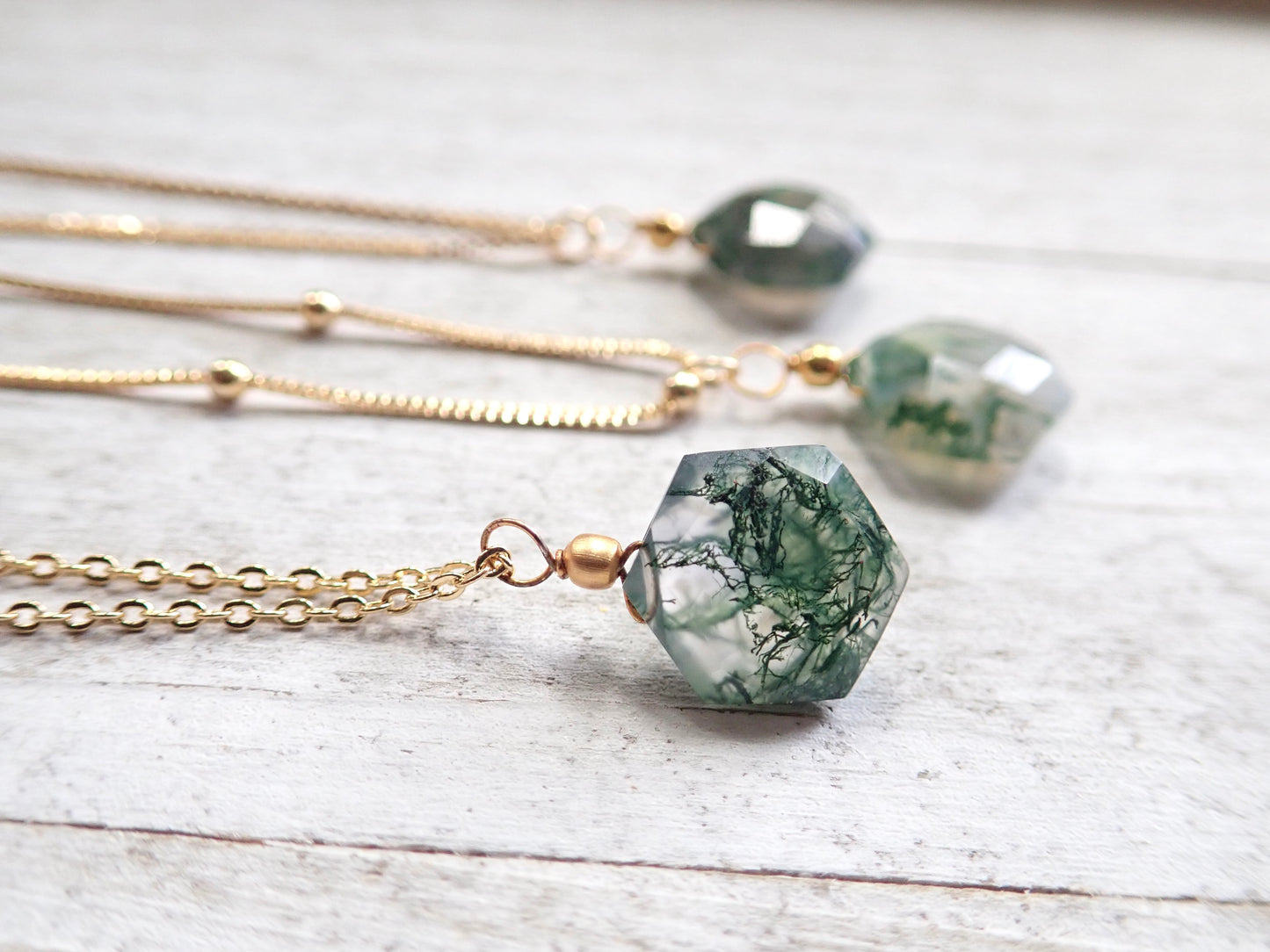 Maddison Moss Agate Necklace